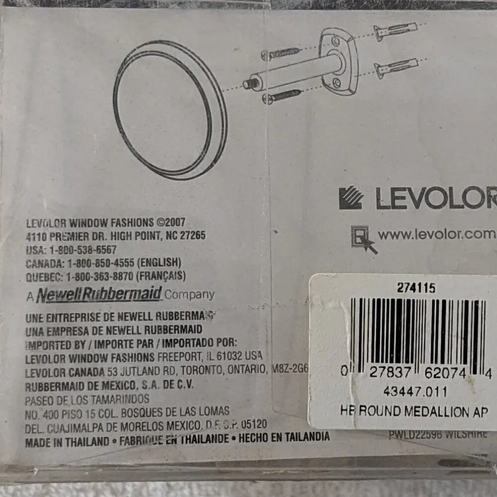 LEVELOR; Pair of Medallion Curtain Holdbacks; Silver Pewter, New